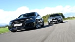 Audi RS 4 Avant vs BMW M3 Touring - front tracking 